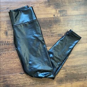 Faux leather pants